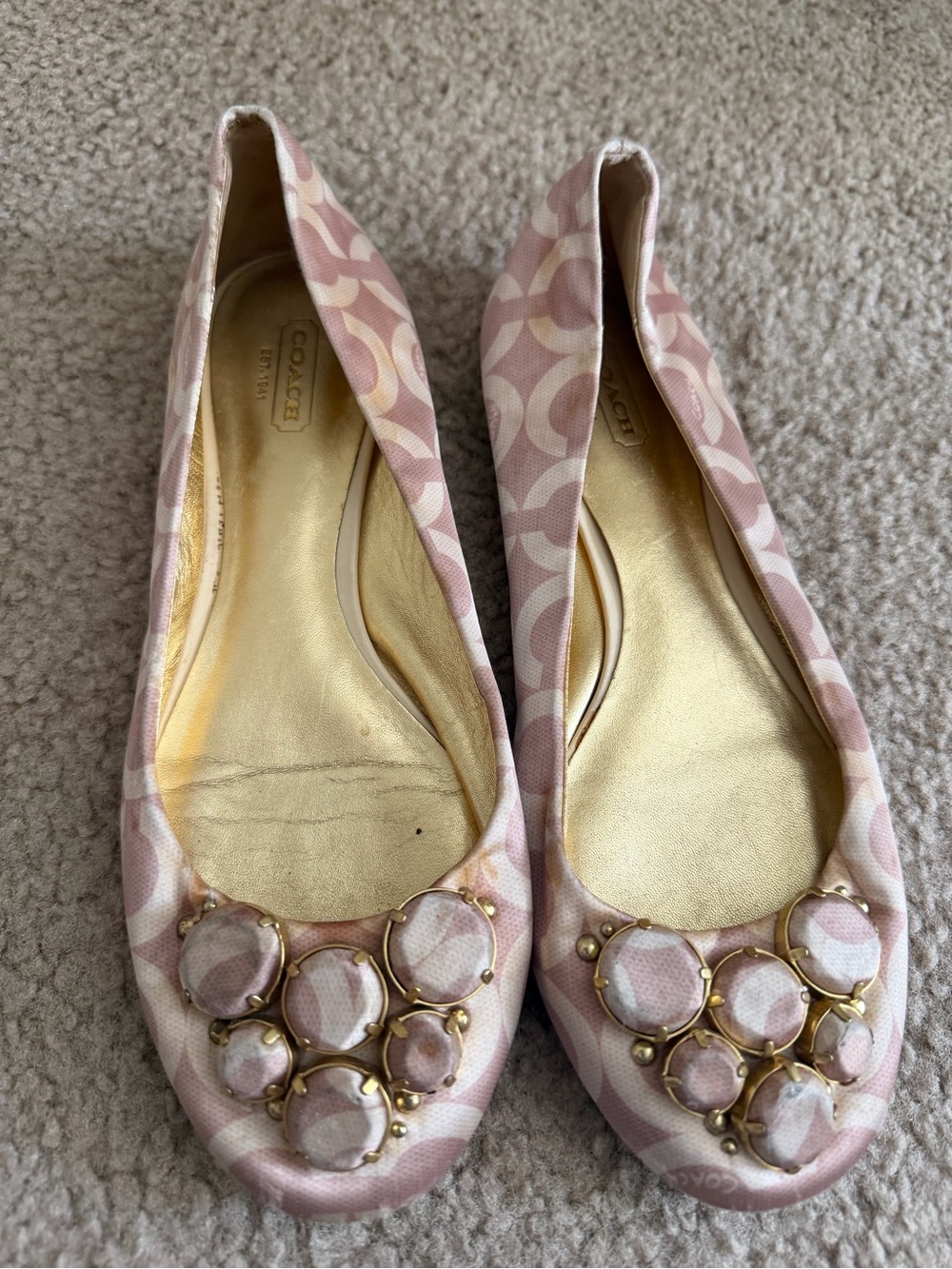 coach sonnet ballet flats size 8